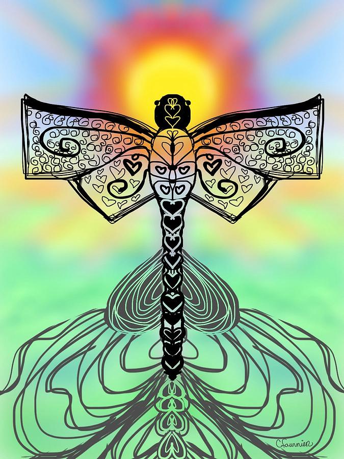 Dragonfly Bliss Painting