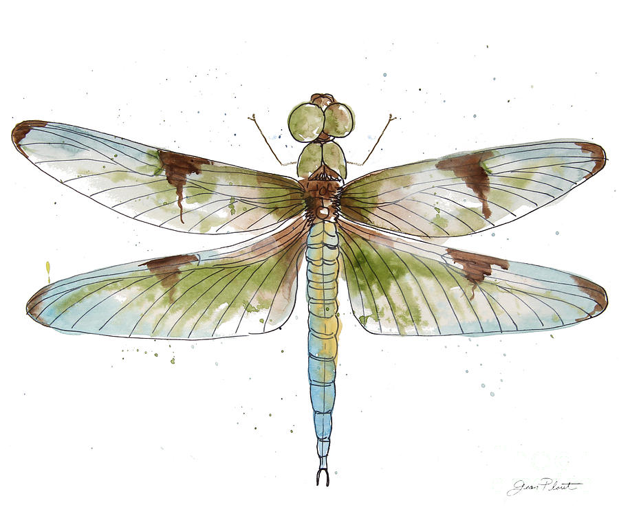 Dragonfly Bliss-JP3440 Painting by Jean Plout - Fine Art America