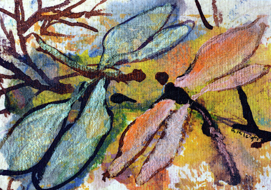 Dragonfly comfort is given Painting by Ashleigh Dyan Bayer