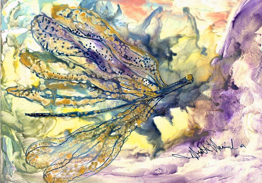 Dragonfly Dreaming Painting by Heather Hennick