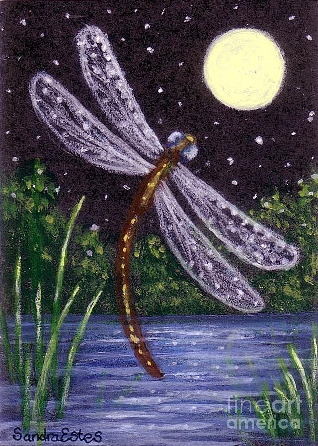 Dragonfly Dreaming Painting by Sandra Estes