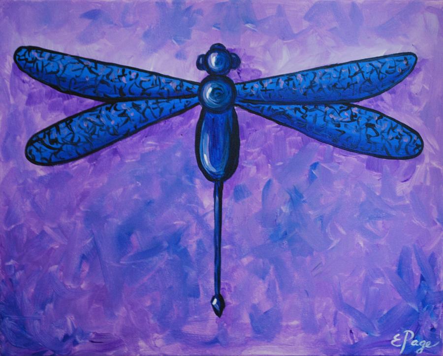 Dragonfly Painting by Emily Page