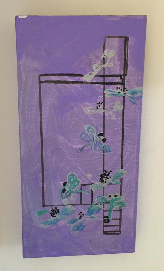 Dragonfly Geometry Painting by Kenlynn Schroeder