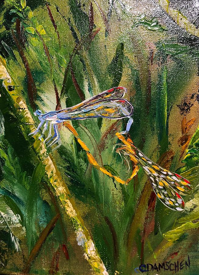 Fantasy Painting - Dragonfly Heart by Cheryl Damschen