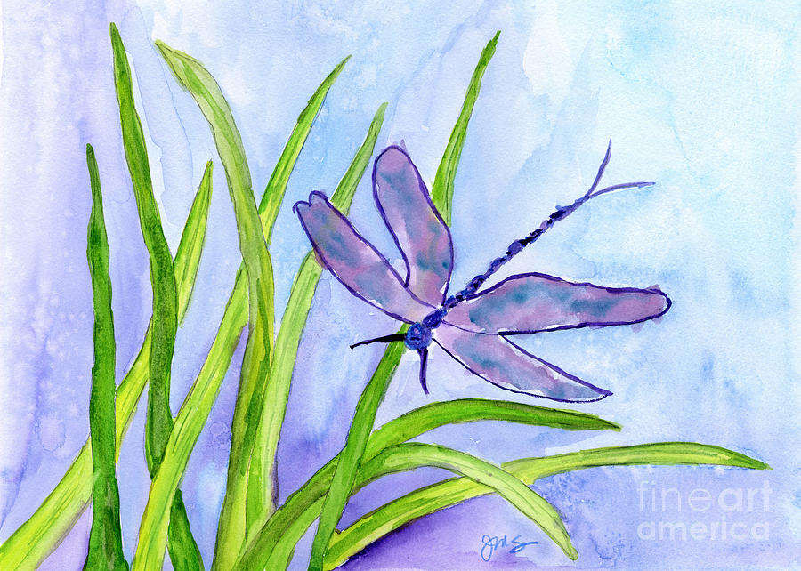 Dragonfly Painting by Julia Stubbe