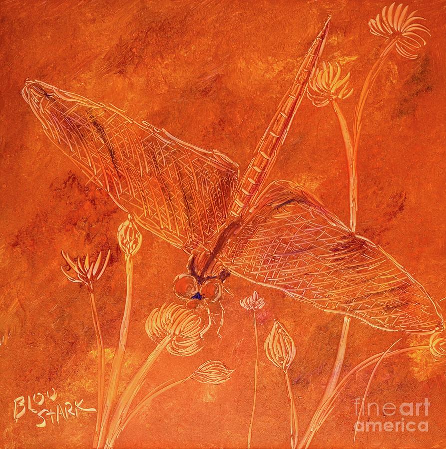 Dragonfly Love  Painting by Barrie Stark