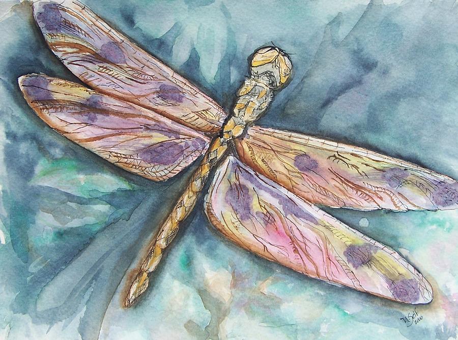 Dragonfly Painting by Nancy Self - Fine Art America