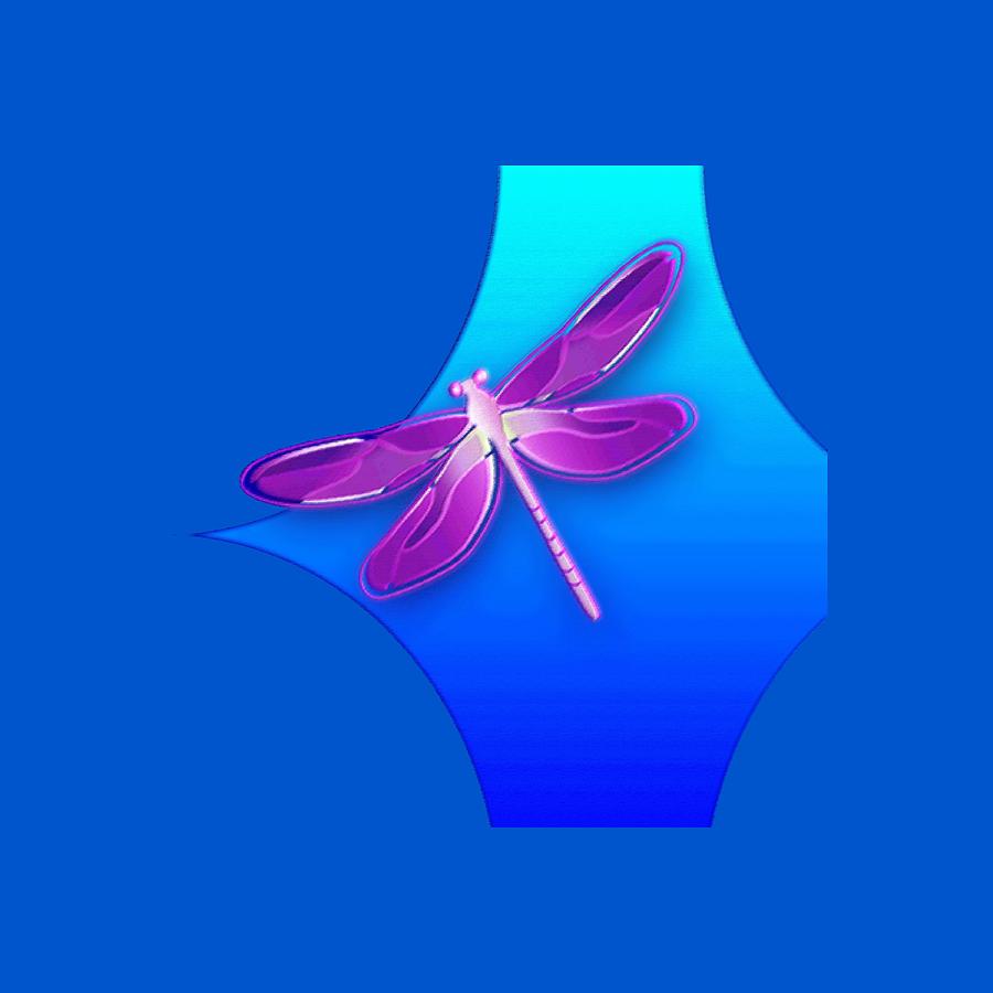 Dragonfly Pink on Blue by Deleas Kilgore Dragonfly Pink on Blue by Deleas Kilgore