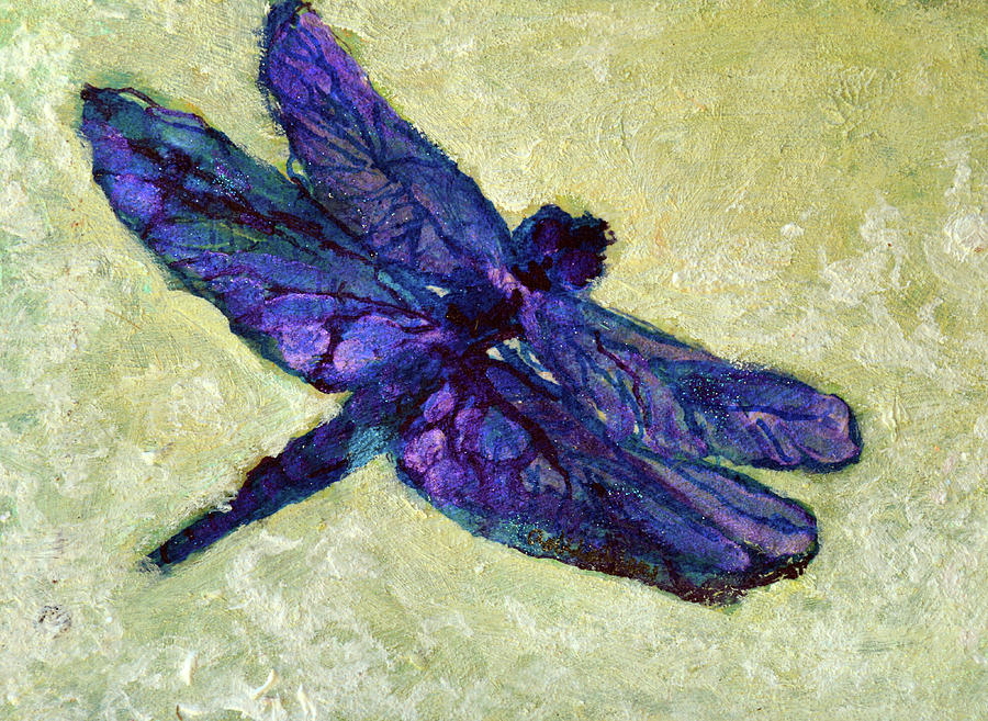 Dragonfly power in the Amazing Blue Painting by Ashleigh Dyan Bayer