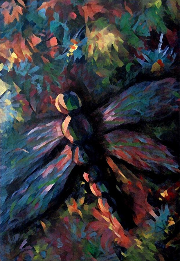 Dragonfly series 2 Painting by Megan Walsh