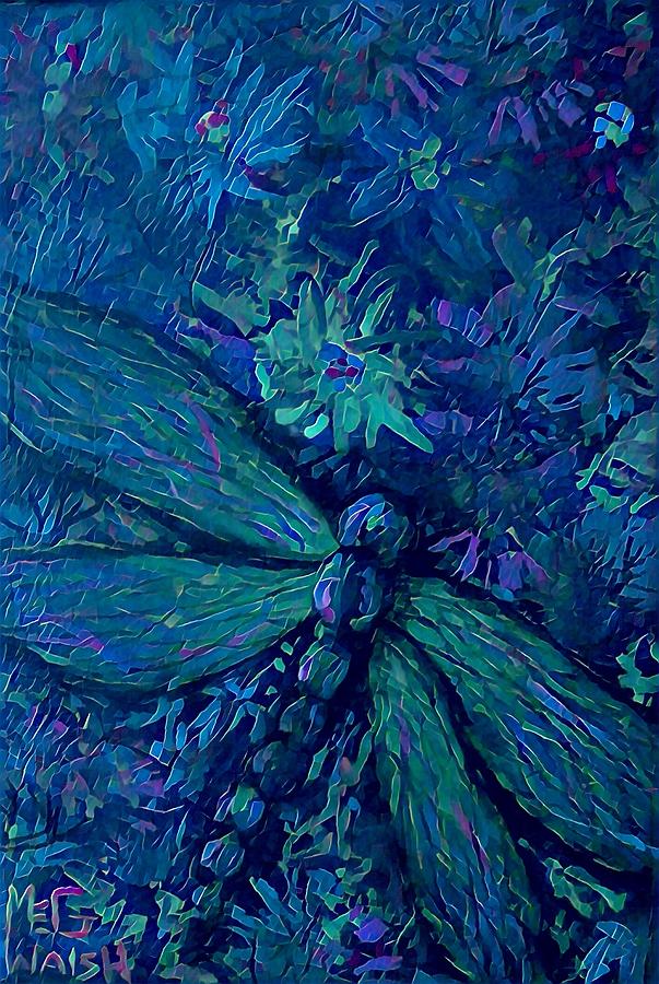 Dragonfly series C  Digital Art by Megan Walsh