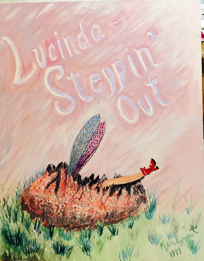 Dragonfly Stepping Out Painting by Kenlynn Schroeder