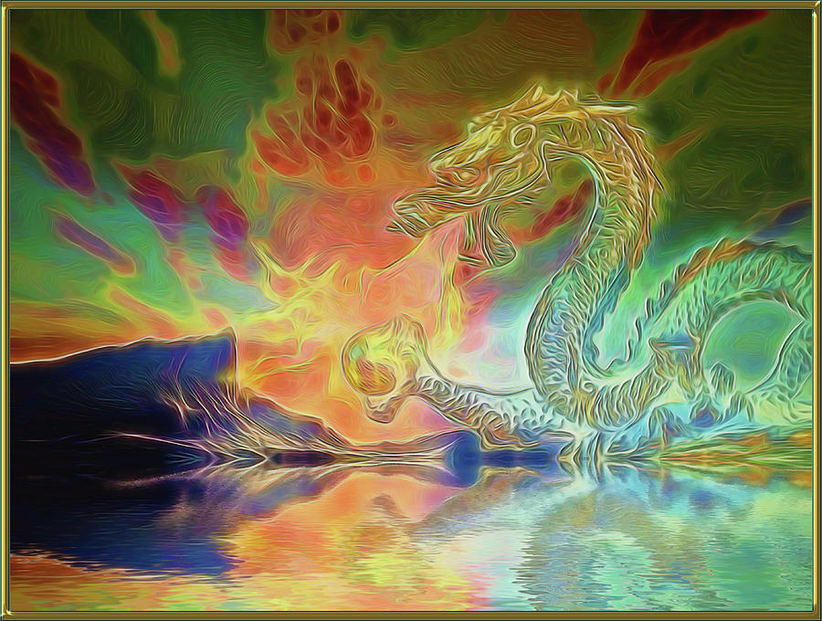 Dragongold Digital Art by Harald Dastis