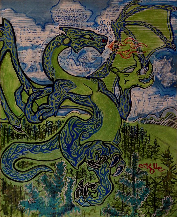 Dragonosity Painting by Christian Kolle - Fine Art America