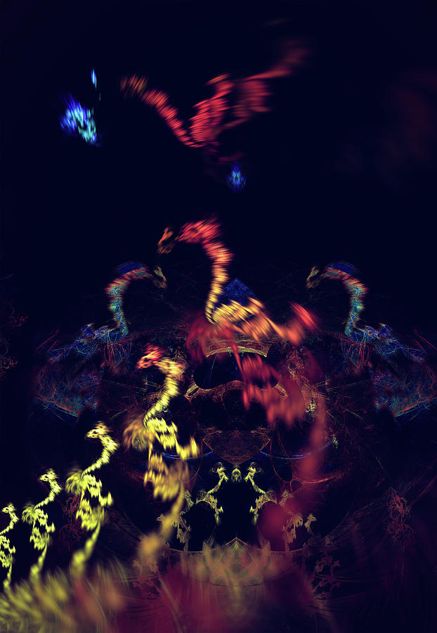 Dragons - Abstract Fantasy Art Digital Art by Modern Abstract