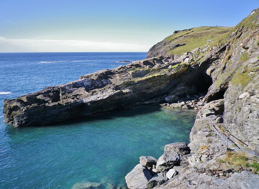Dragons Foot Cave Tintagel Photograph by Richard Brookes