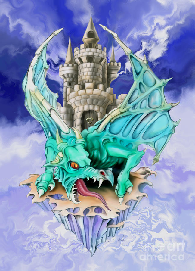 Dragon Painting - Dragons Keep by Spano by Michael Spano