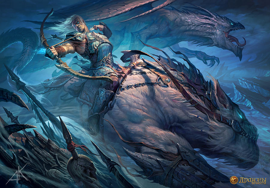 Fantasy Digital Art - Dragons of Eternity by Super Lovely
