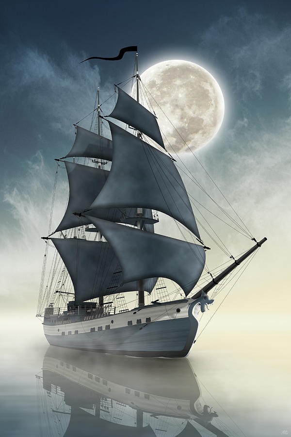 Dragons Of The Seas - The Spirit Of The Pirate Ship Digital Art by