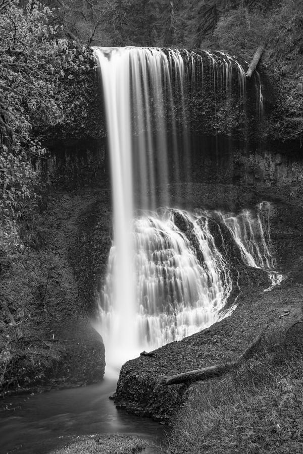 Drake Falls Black and White  Photograph by John McGraw
