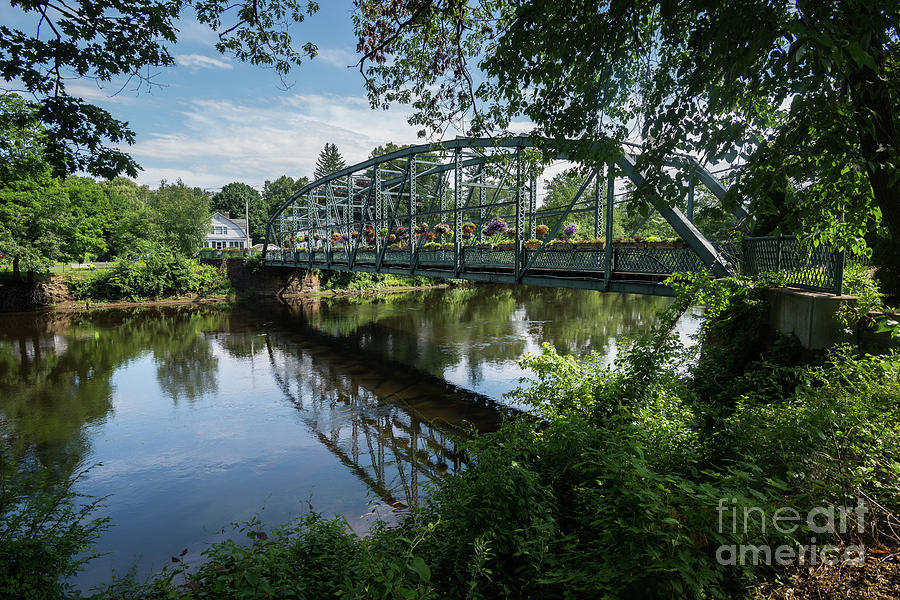 Drake Hill Crossing at Simsbury - Old Iron Bridge in New England Photograph by JG Coleman