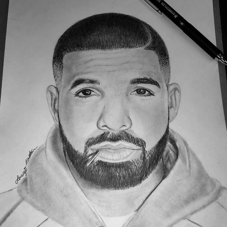 Drake Portrait Drawing by Lorenzo Kastman