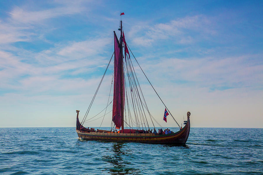 Draken Harald Harfagre sailing into the wind Photograph by Jack R Perry