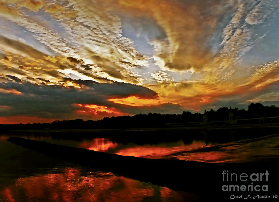 Drama in the Sky at the Sunset Hour Photograph by Carol F Austin