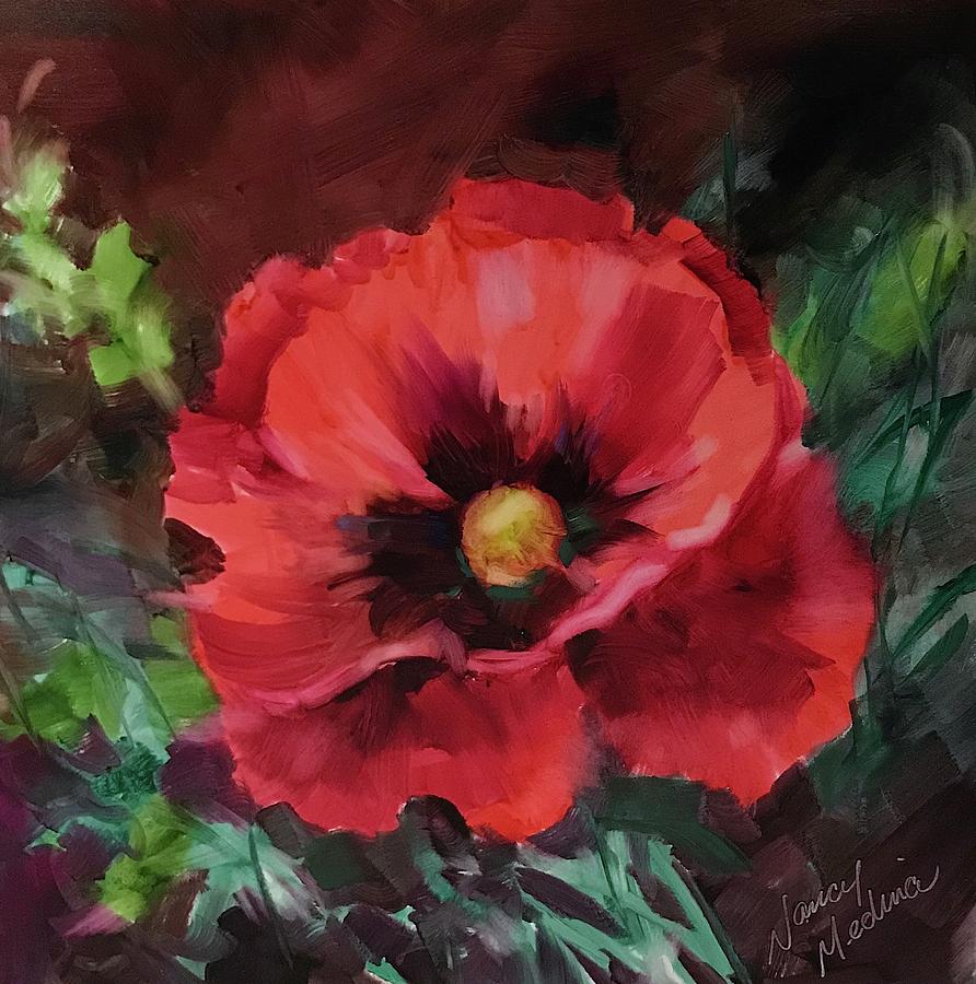 Drama Queen Poppy Painting by Nancy Medina - Fine Art America