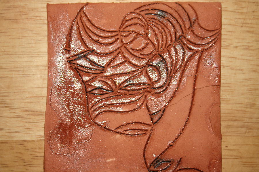 Dramaqueen 2 - Tile Ceramic Art by Gloria Ssali