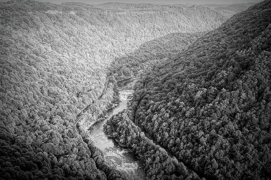 Dramatic Black and White New River Gorge Photograph by Aimee L Maher ALM GALLERY