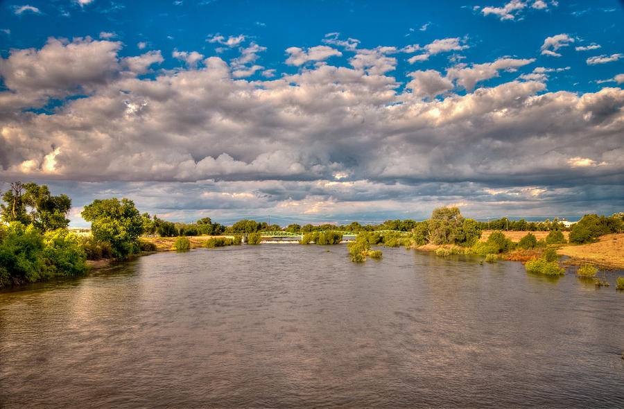 Dramatic Clouds And Kern River Photograph by Connie Cooper-Edwards