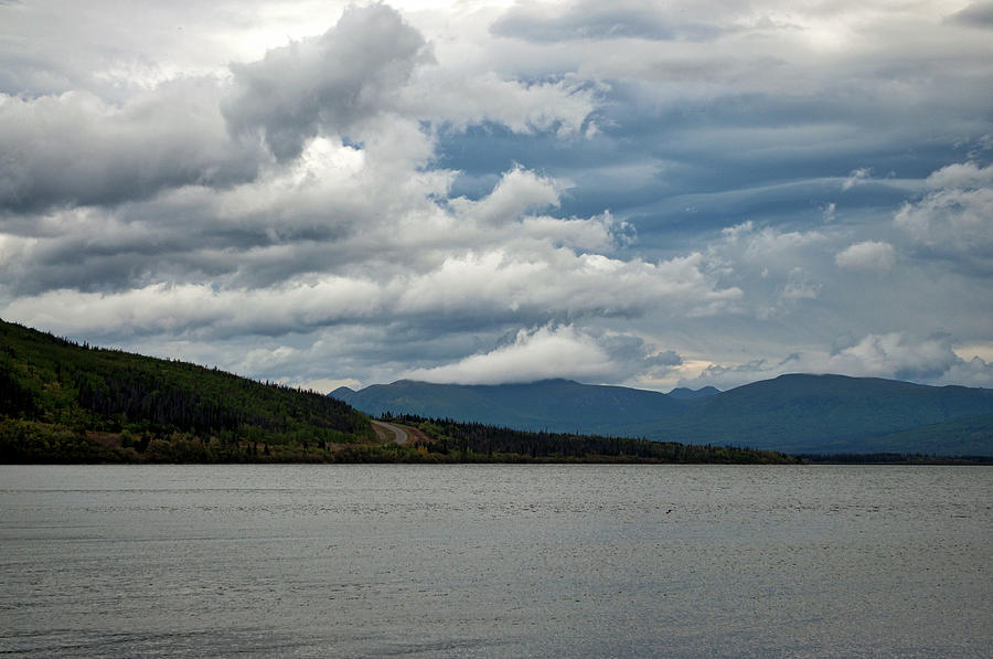 Dramatic Clouds over Dezadeash Lake Photograph by Cathy Mahnke