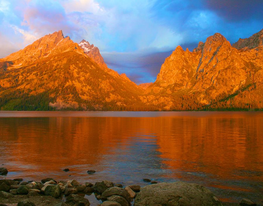 Dramatic Dawn in the Tetons Photograph by Polly Castor