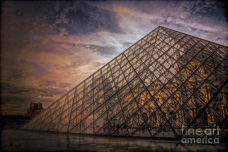 Dramatic Light The Louvre  Photograph by Chuck Kuhn