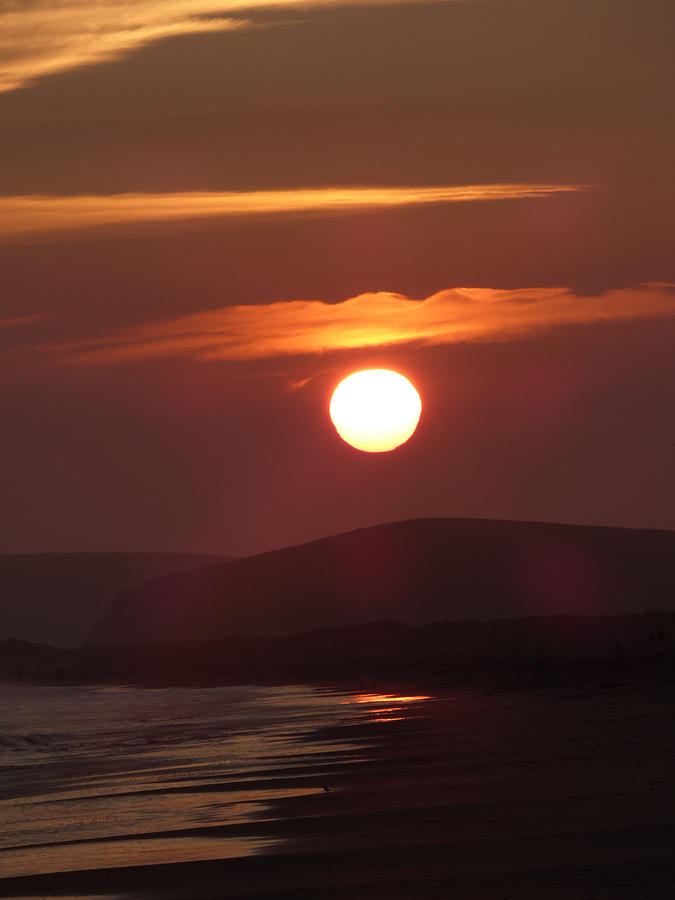 Crimson Ocean Sunset Photograph by Andrea Freeman - Fine Art America