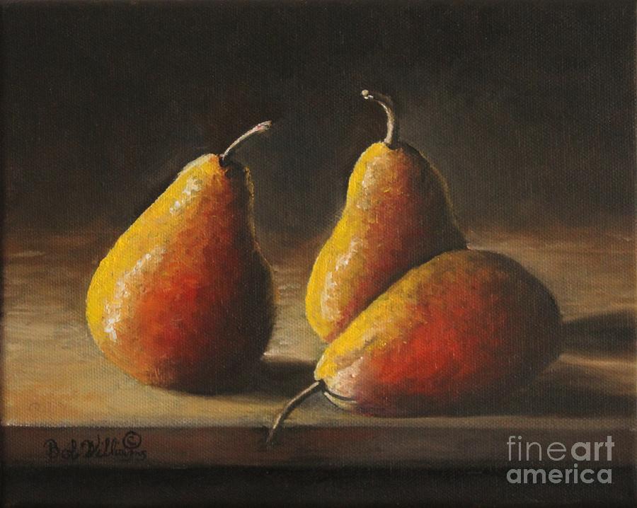 Dramatic Pears Painting by Bob Williams