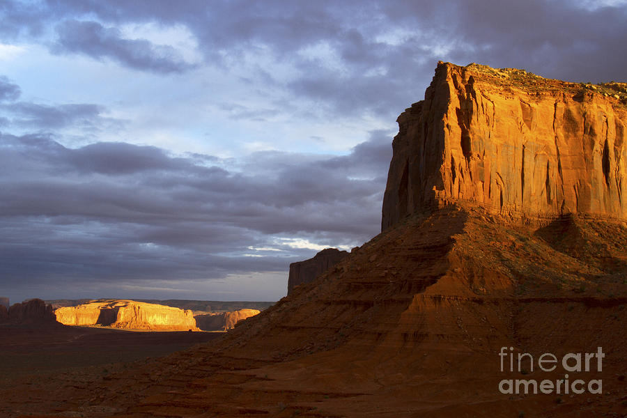 Dramatic Rock Formation at Sunset Photograph by Karen Foley