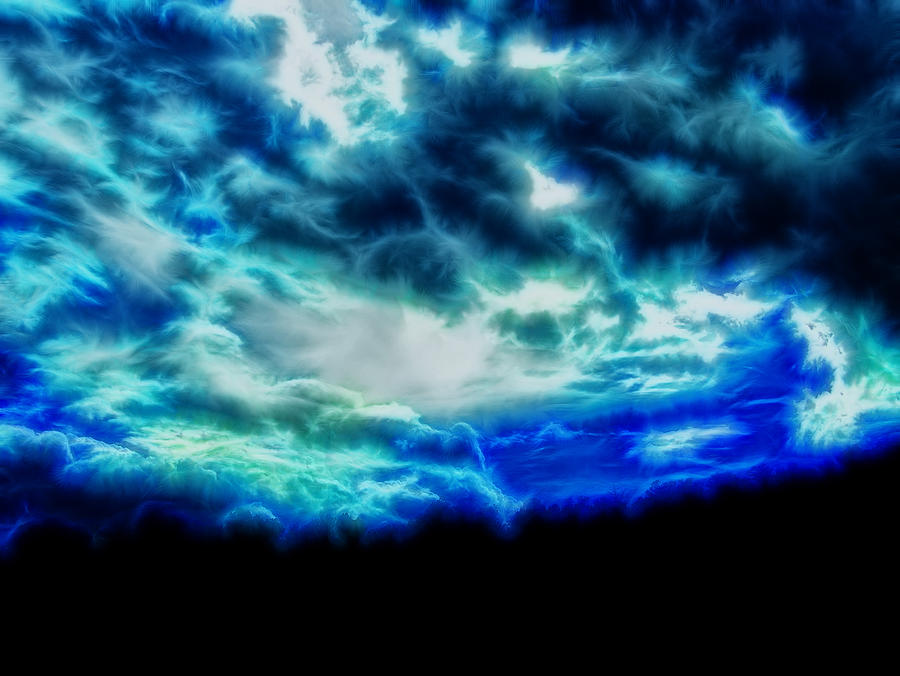 Nature Digital Art - Dramatic Skies Electric by Flees Photos