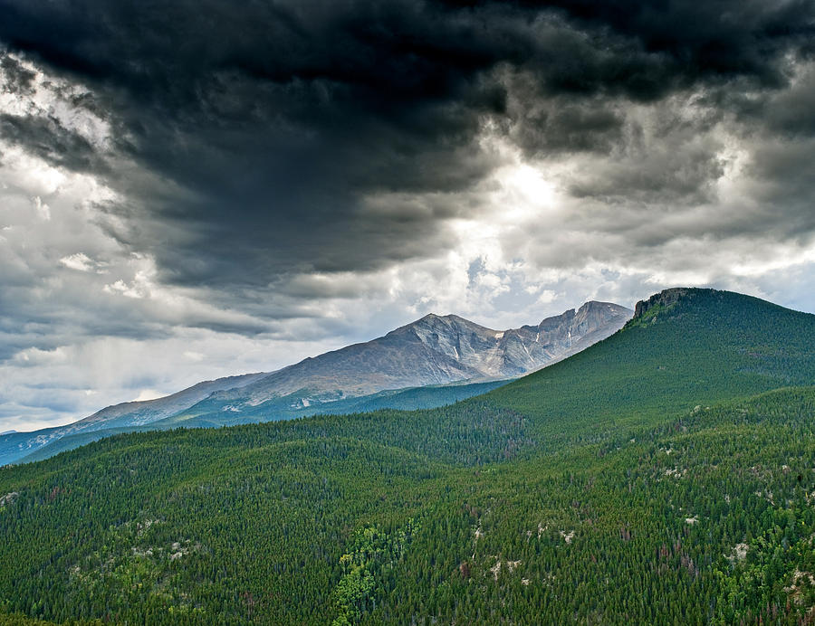 Dramatic Skies in Rocky Mountain National Park Colorado Photograph by Brendan Reals