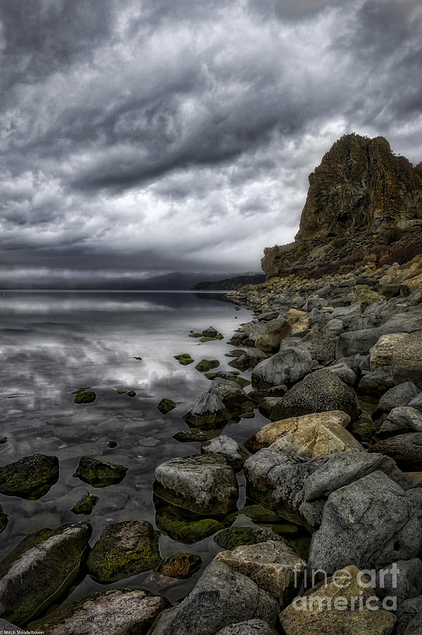 Landscape Photograph - Dramatic Sky Over Cave Rock by Mitch Shindelbower