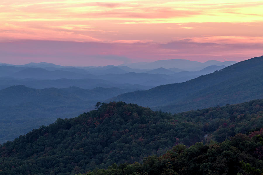 Dramatic Sunset in the Smokies Photograph by Teri Virbickis