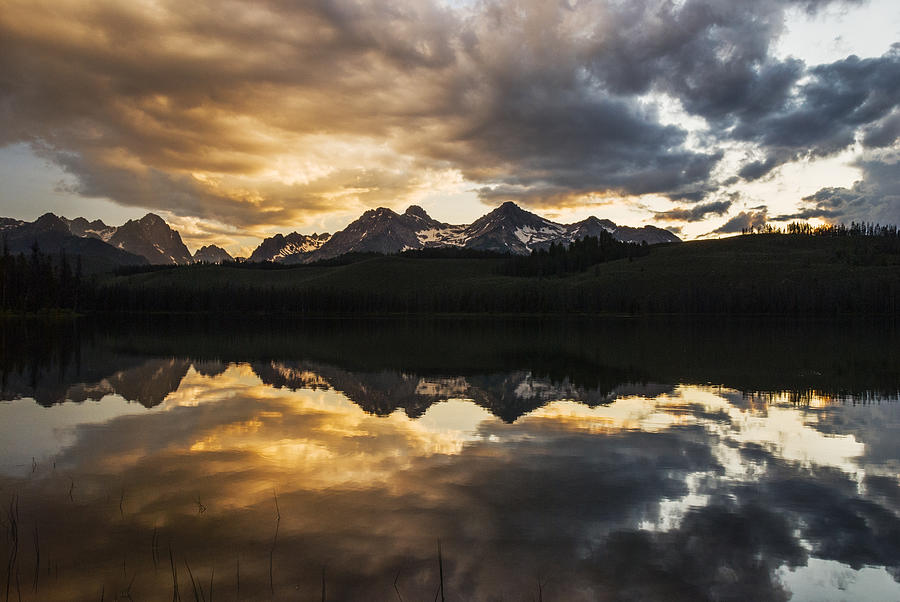 Dramatic Sunset over Sawtooth Mountain Range in Stanley Idaho Photograph by Vishwanath Bhat