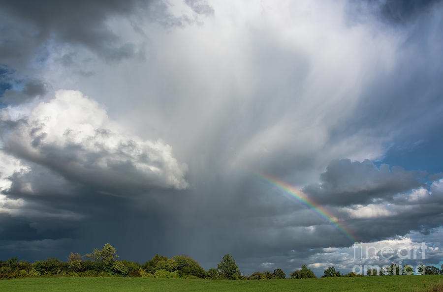 Dramatic Rainbow Landscape Photograph by Cheryl Baxter