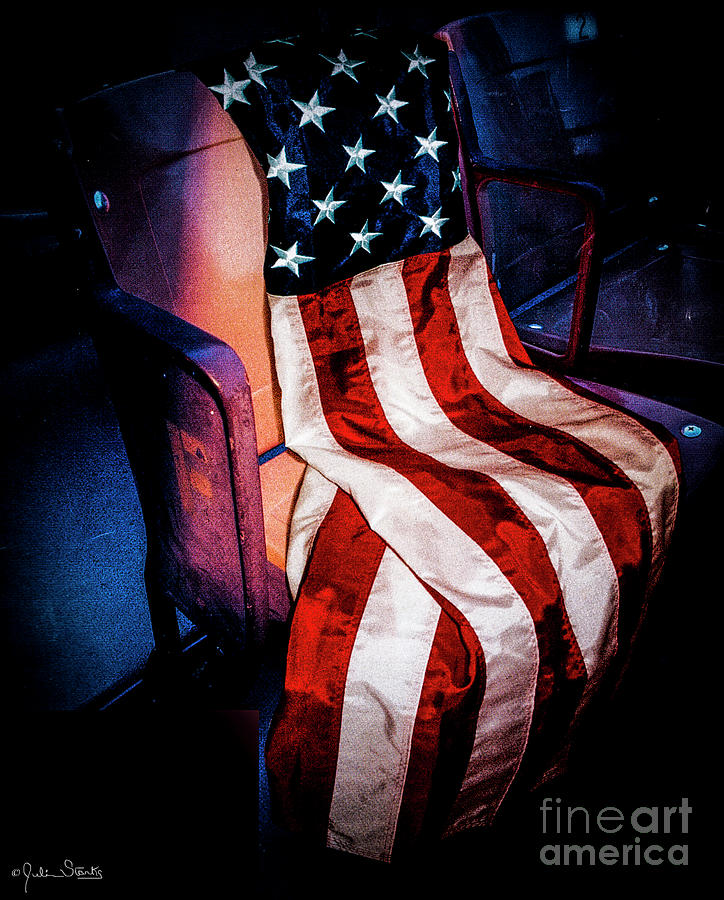 Draped American Flag Photograph