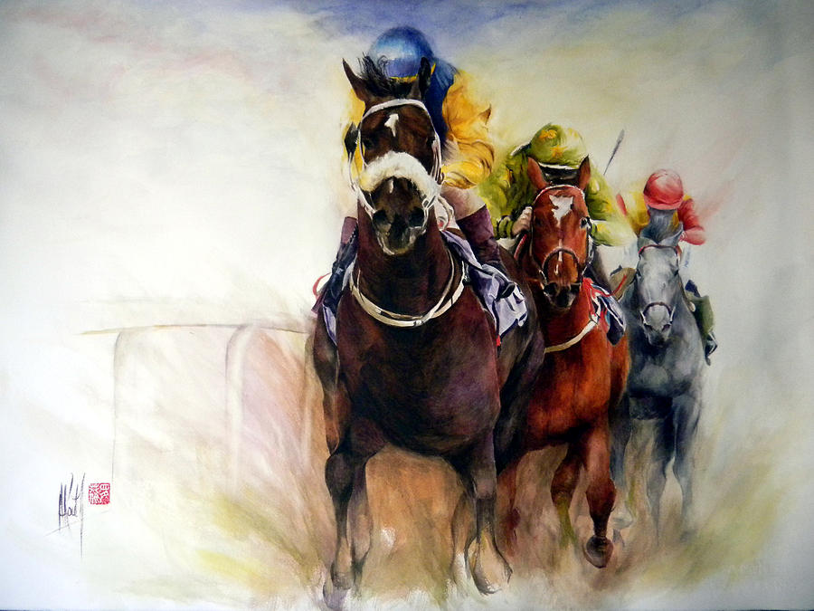 Horse Painting - Drawing Clear by Alan Kirkland-Roath