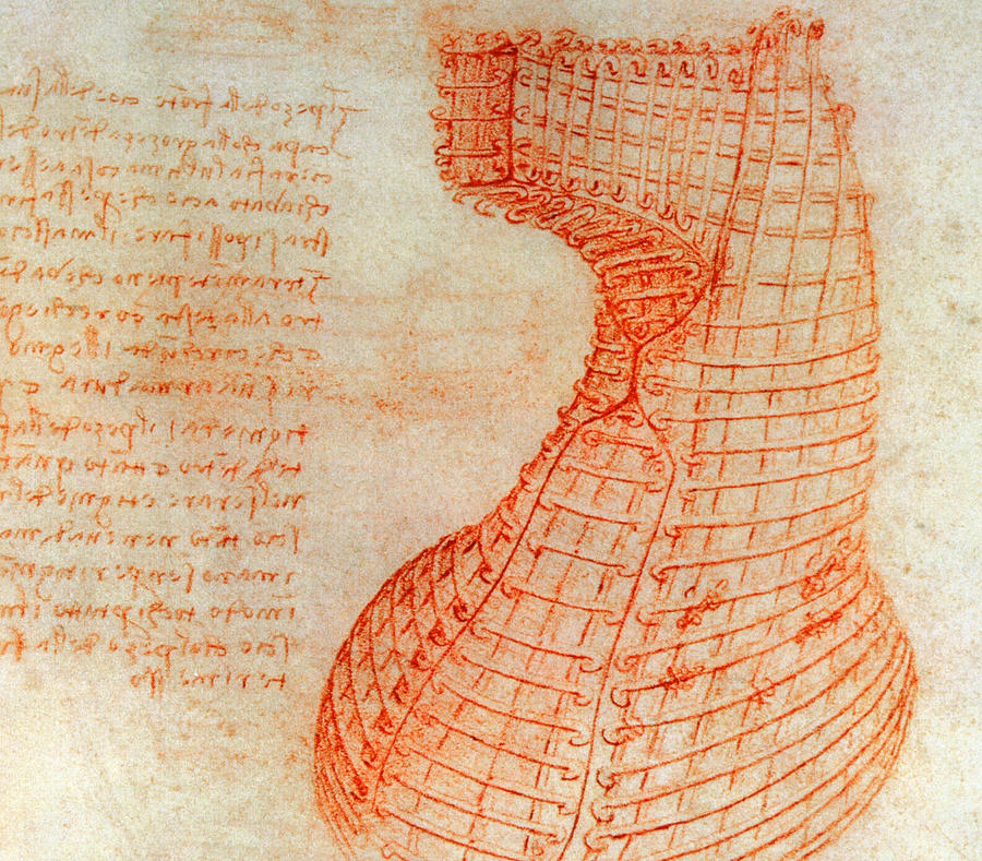 Drawing of the Ironwork Casting Mould for the Head of the Sforza Horse Drawing by Leonardo Da Vinci