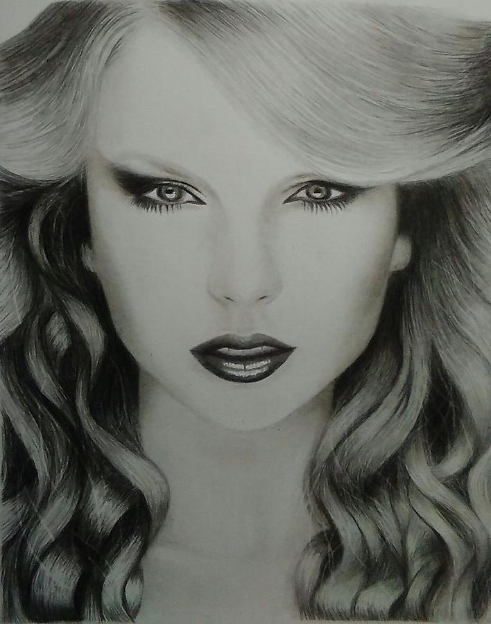 Drawing Taylor Swift Drawing by Chadd Dudley Pixels