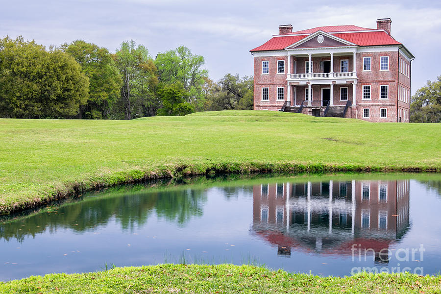 Drayton Hall in Reflection Mount Pleasant South Carolina Photograph by Dawna Moore Photography