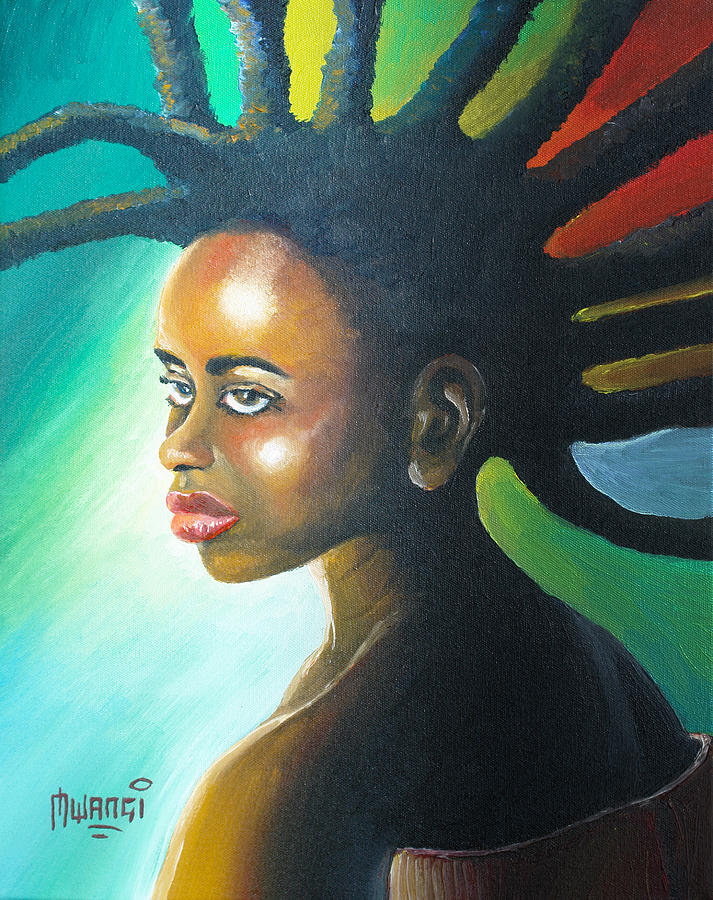 Dreadlocks Rasta Painting by Anthony Mwangi